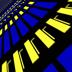 Yellow blue lines, abstract background illustration