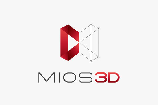 cinema 3D logo template, Film Equipments. Good symbol design for Movie white and red 