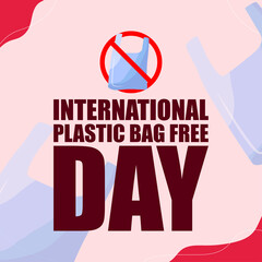 Vector illustration for International Plastic Bag Free Day