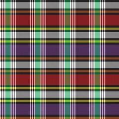 Rainbow Plaid Tartan Checkered Seamless Pattern