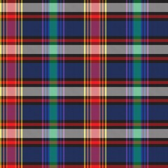 Rainbow Plaid Tartan Checkered Seamless Pattern