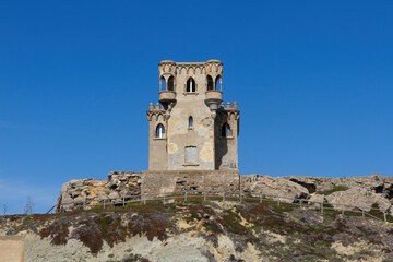 Fototapeta na wymiar Castle of Santa Catalina in Tarifa, Andalusia, Spain 
