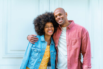 Beautiful african american couple portrait