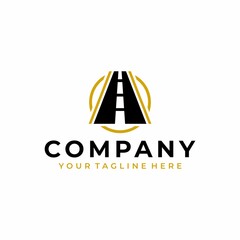 Road Construction Asphalt Company Logo Design
