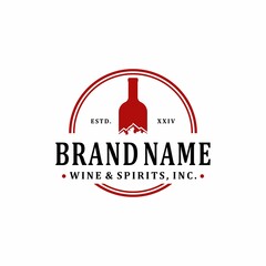 Alcoholic Beverage Industry with Mountain Logo Design