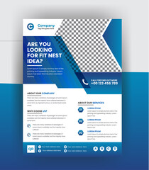 Business corporate flyer and brochure cover page design template