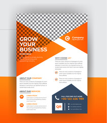 Business corporate flyer and brochure cover page design template