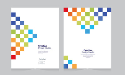 Cover design for annual report and business catalog, magazine, flyer or booklet. Brochure template layout. A4 cover vector EPS-10