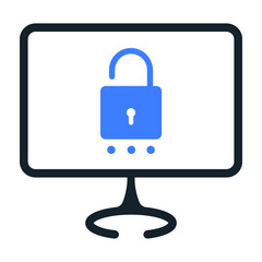 Account, computer, lock, locked, screen, secure icon