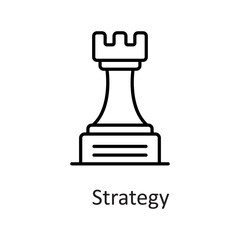 Strategy vector filled outline Icon Design illustration on White background. EPS 10 File