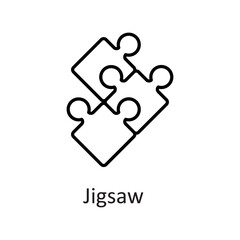 Jigsaw vector filled outline Icon Design illustration on White background. EPS 10 File