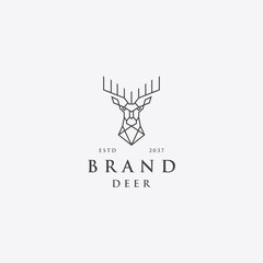 Deer Logo Template Design Vector