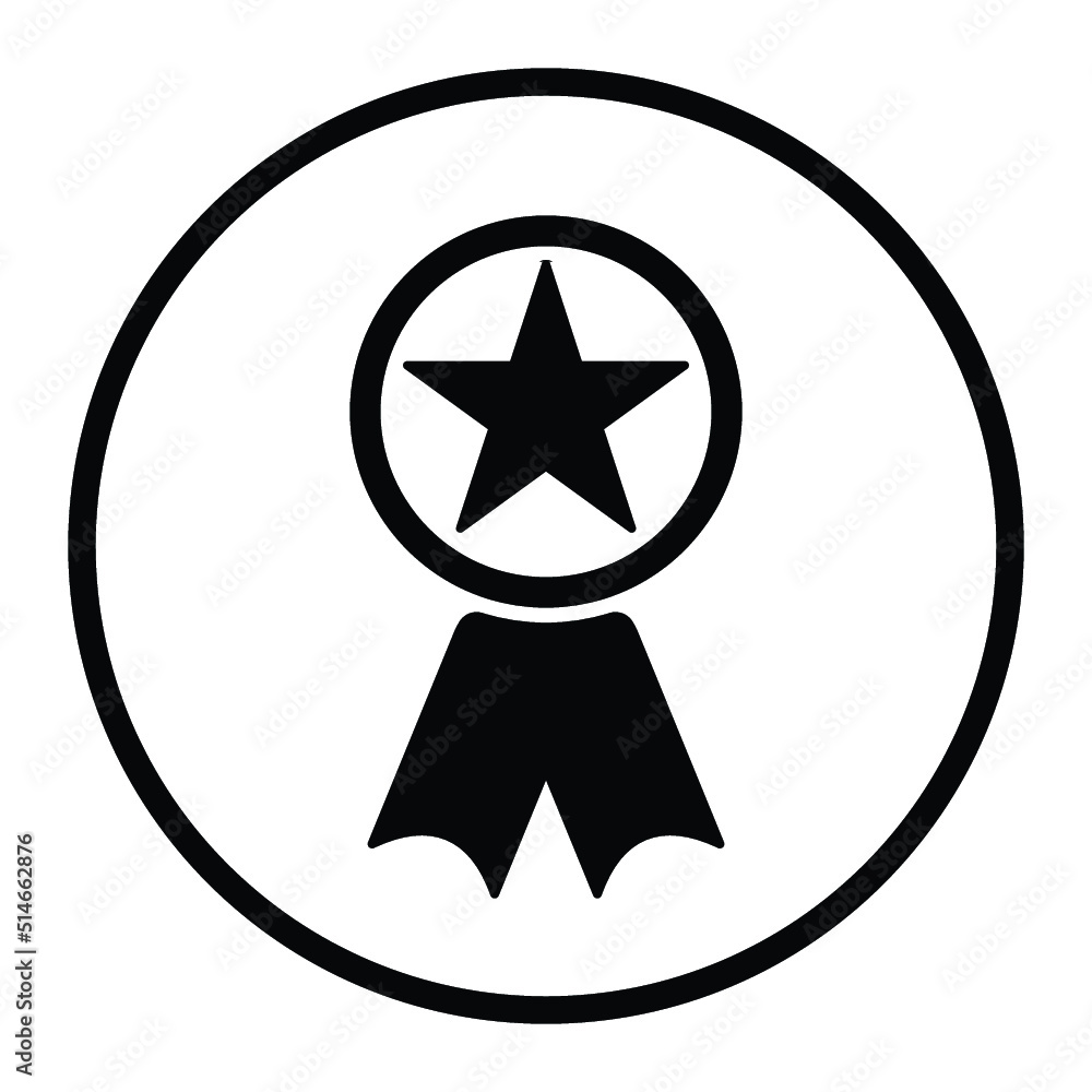 Aufkleber star icon. this flat design is a red square with a white button on a light background.