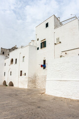 View of the white town of Ostuni in Apulia Italy