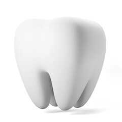 medical white and clean molar tooth in oral and dental protection 3d illustration 3d icon concept isolated