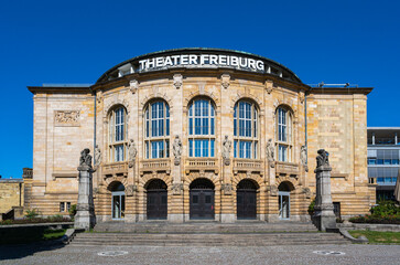 Freiburg theater, built in 1905 in neo-baroque style. Baden Wuerttemberg, Germany, Europe