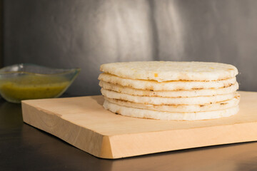 corn arepa traditional colombian food