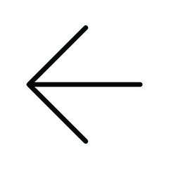Arrow back or point back icon