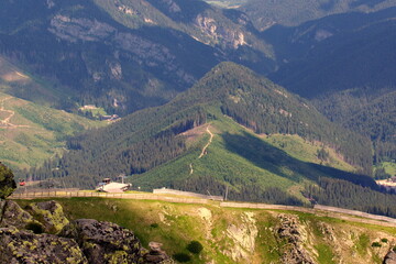 Fototapeta na wymiar View from Chopok: the third highest peak of the Low Tatra range, Slovakia.