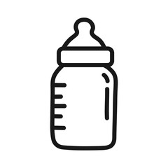 Milk bottle icon vector