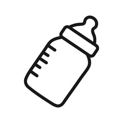 Milk bottle icon vector