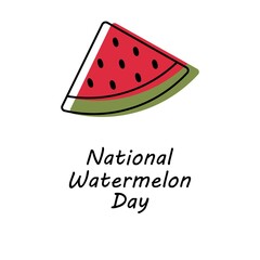 National Watermelon Day Poster