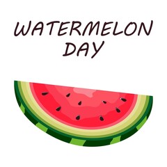   Watermelon Day vector banner