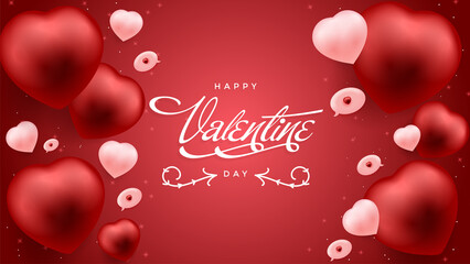 Naklejka na ściany i meble Valentine's Day design. With Heart shaped. Vector Illustration. Eps 10