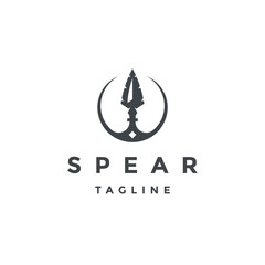 Spear logo design template flat vector