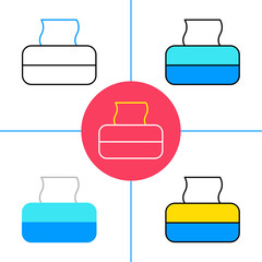 tissue box on white background