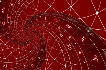 Astrology and alchemy sign background illustration