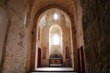 Fototapeta na wymiar Palermo, Sicily (Italy): chapel of the Holy Trinity (Cappella della Santissima Trinità), private Chapel of the Zisa Palace