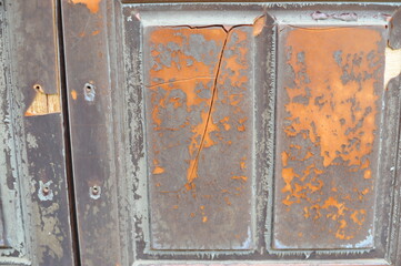 old weathered wooden door