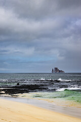 View of Kicker Rock from Cerro Brujo, Galápagos 