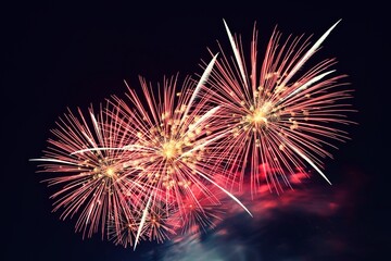 Beautiful colorful fireworks over the water. International fireworks competition Brno - Czech Republic. (Ignis Brunensis)