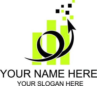 logo for company rounded arrow markating logo vector icon design 