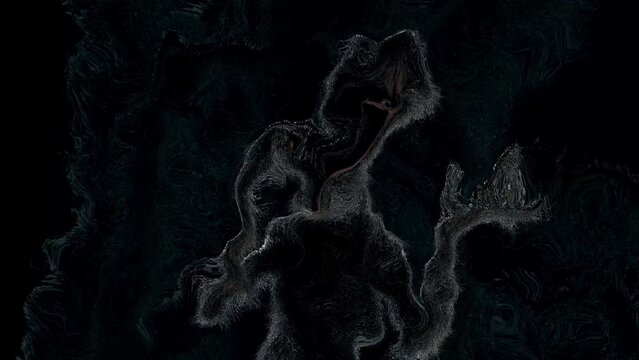 Scary Creature Screaming. High quality 4k footage