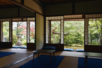 岩倉具視幽棲旧宅　主屋から庭を望む　京都市左京区岩倉