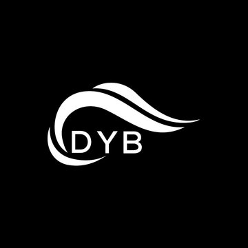DYB letter logo. DYB best black ground vector image. DYB letter logo design for entrepreneur and business.
