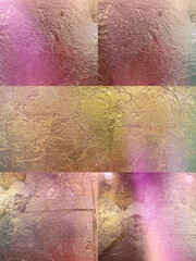 Gold background collage old  colorful pink lilac yellow vintage bronze silver paper metallic antiq template texture 