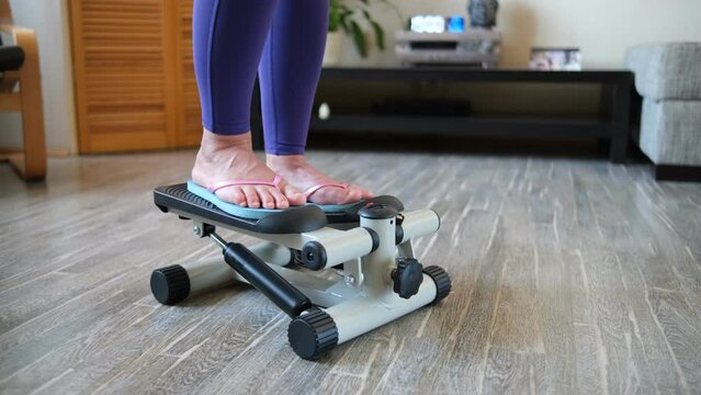  Training at home is easy, effective and not boring at all. The girl on the stepper.