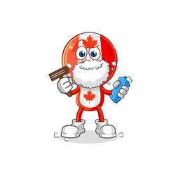 canada flag head shave facial hair vector. cartoon character