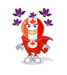 canada flag head Dracula illustration. character vector