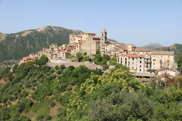 Fototapeta na wymiar City of Savoia di Lucania, Province of Potenza, Basilicata, Southern Italy. 