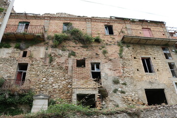 Ancient and unsafe building in Conza della Campania, Avellino, Southern Italy. Small village...