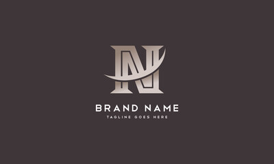 Luxury N Initial Logo Design for Brand