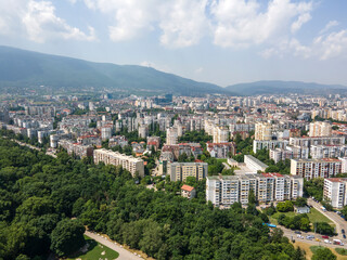 Aerial view of South Park in city of Sofia, Bulgaria