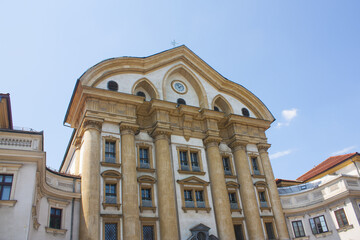 Fototapeta na wymiar Ursuline Church of the Holy Trinity in Ljubljana 