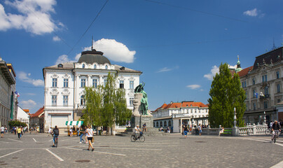 Preseren square in Ljubljana, capital of Slovenia
