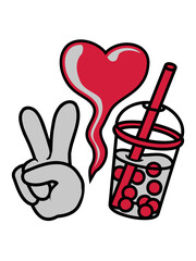 Peace Love Bubble Tea 